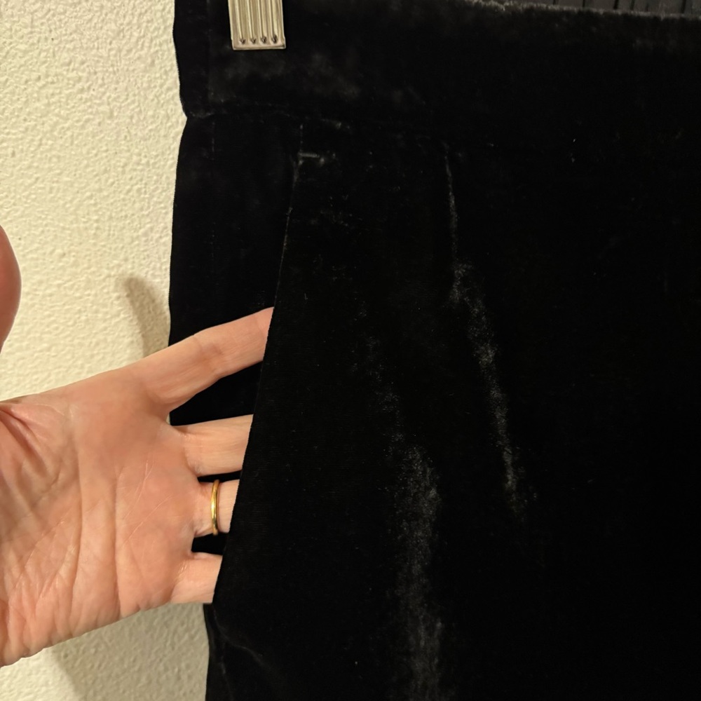 J. Crew Peyton Velvet Pull On Ankle Dressy Pants Black Evening Career NWT-8 - Picture 6 of 9
